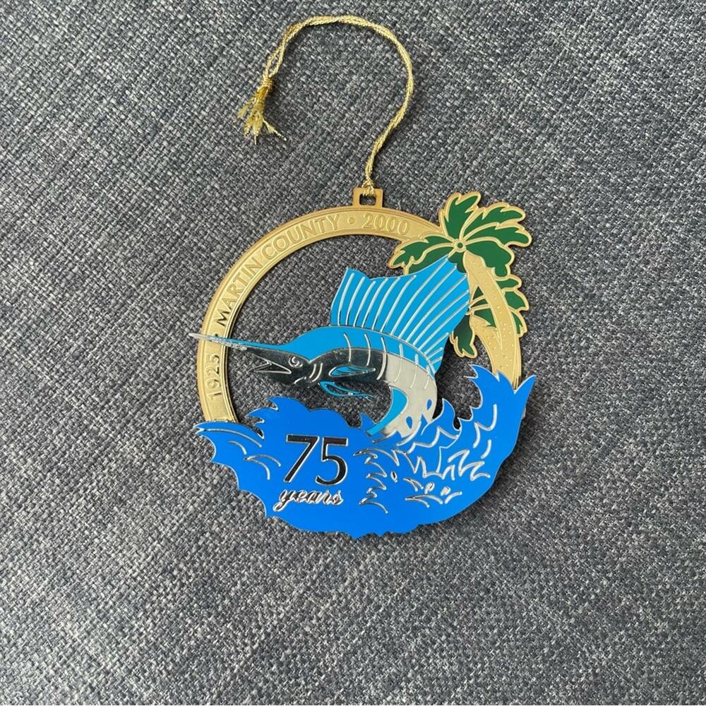 Kiwanis Club Of Stuart Florida 75 Years Brass Ornament 3D